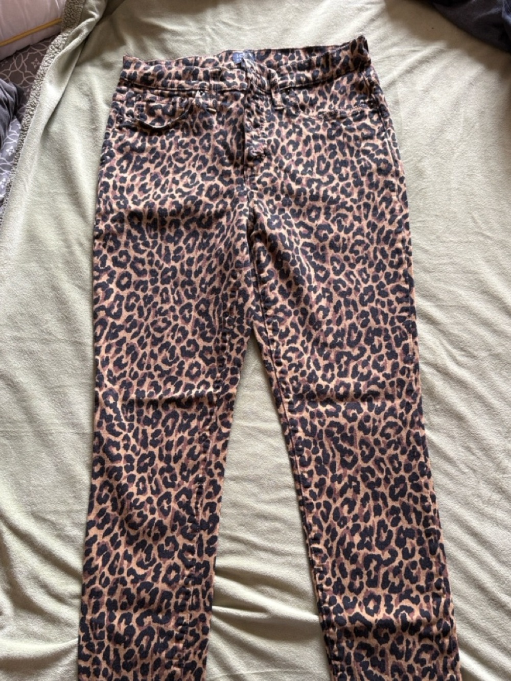J. Crew Leopard-Print Skinny Jeans in Brown and Black